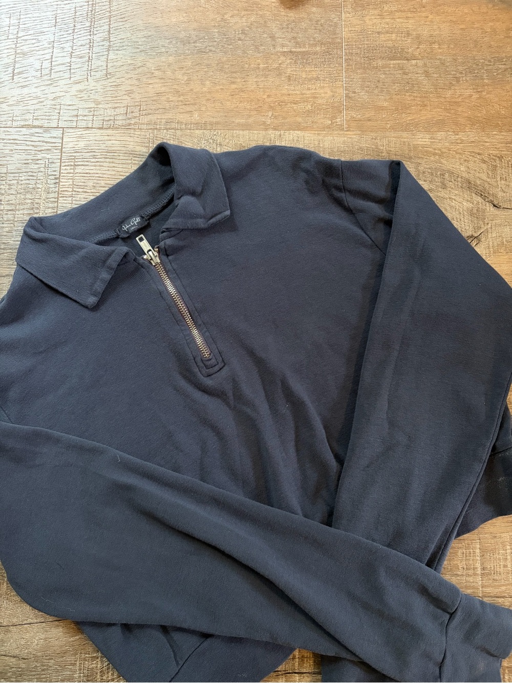Pacsun Women’s Quarter-Zip Polo Sweater - Navy